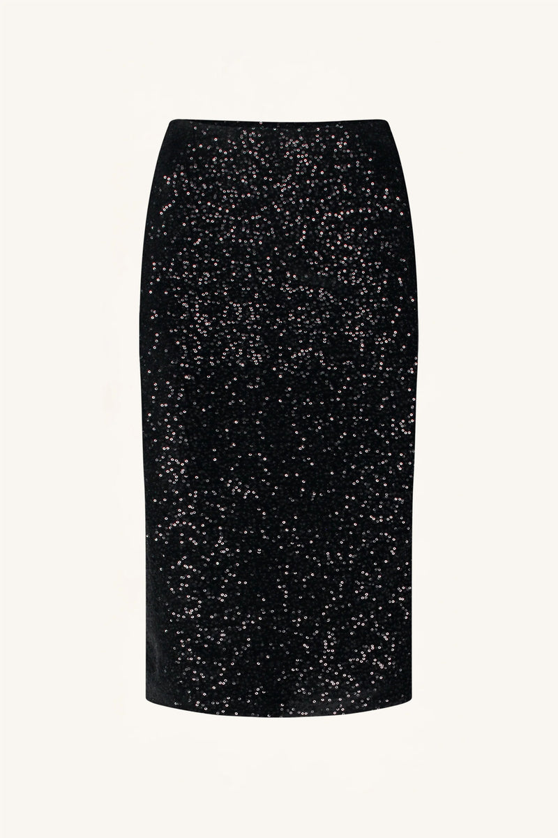 Luca Sequin Skirt - Black