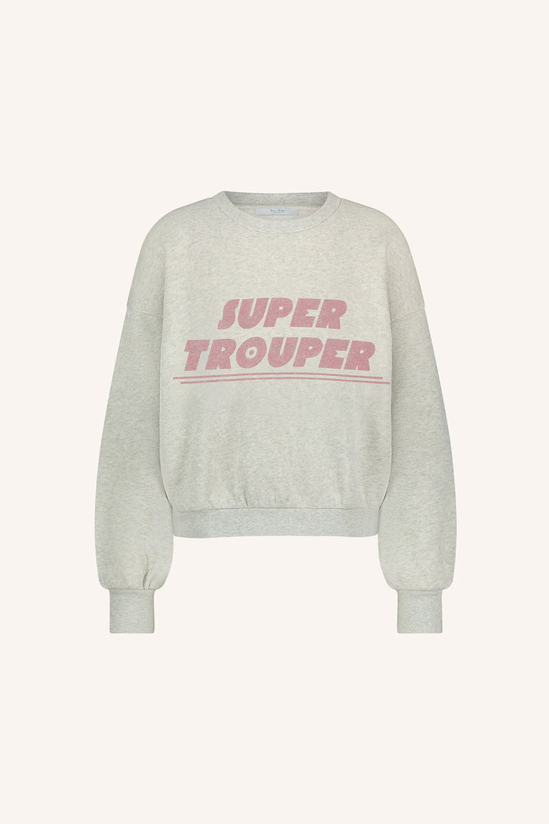 Bibi Trouper Sweater - Light Grey Melee