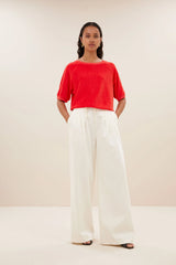 Neva Slub Top - Poppy Red