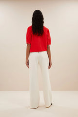 Neva Slub Top - Poppy Red