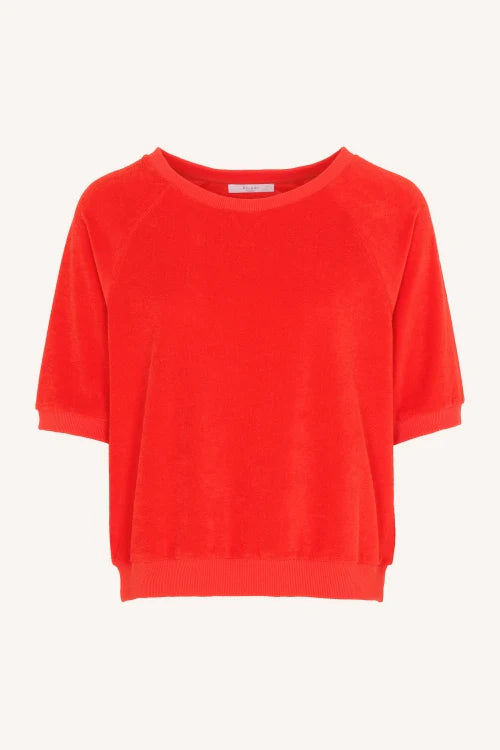 Neva Slub Top - Poppy Red