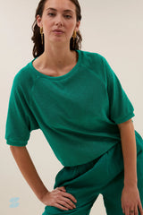 Neva Slub Top - Green Lake