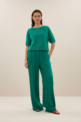 Neva Slub Top - Green Lake