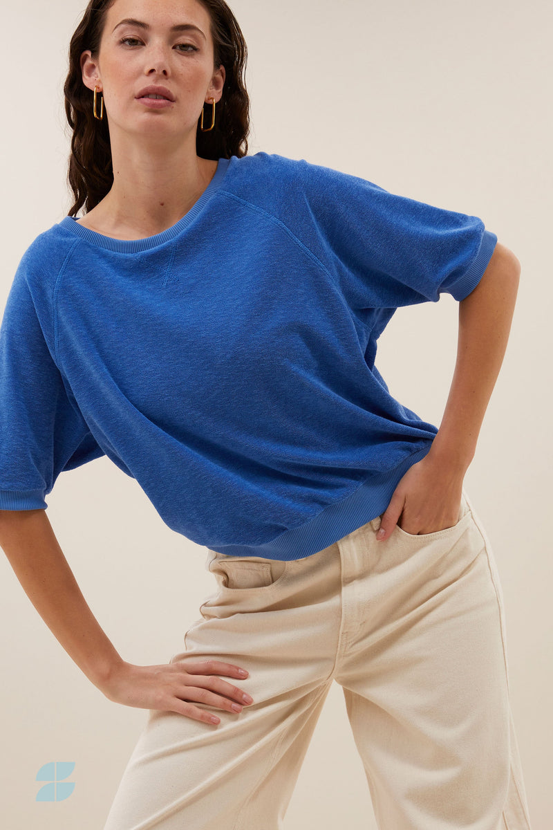 Neva Slub Top - Queens Blue
