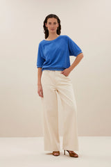Neva Slub Top - Queens Blue
