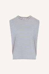 Diede small stripe top - kingsblue small stripe