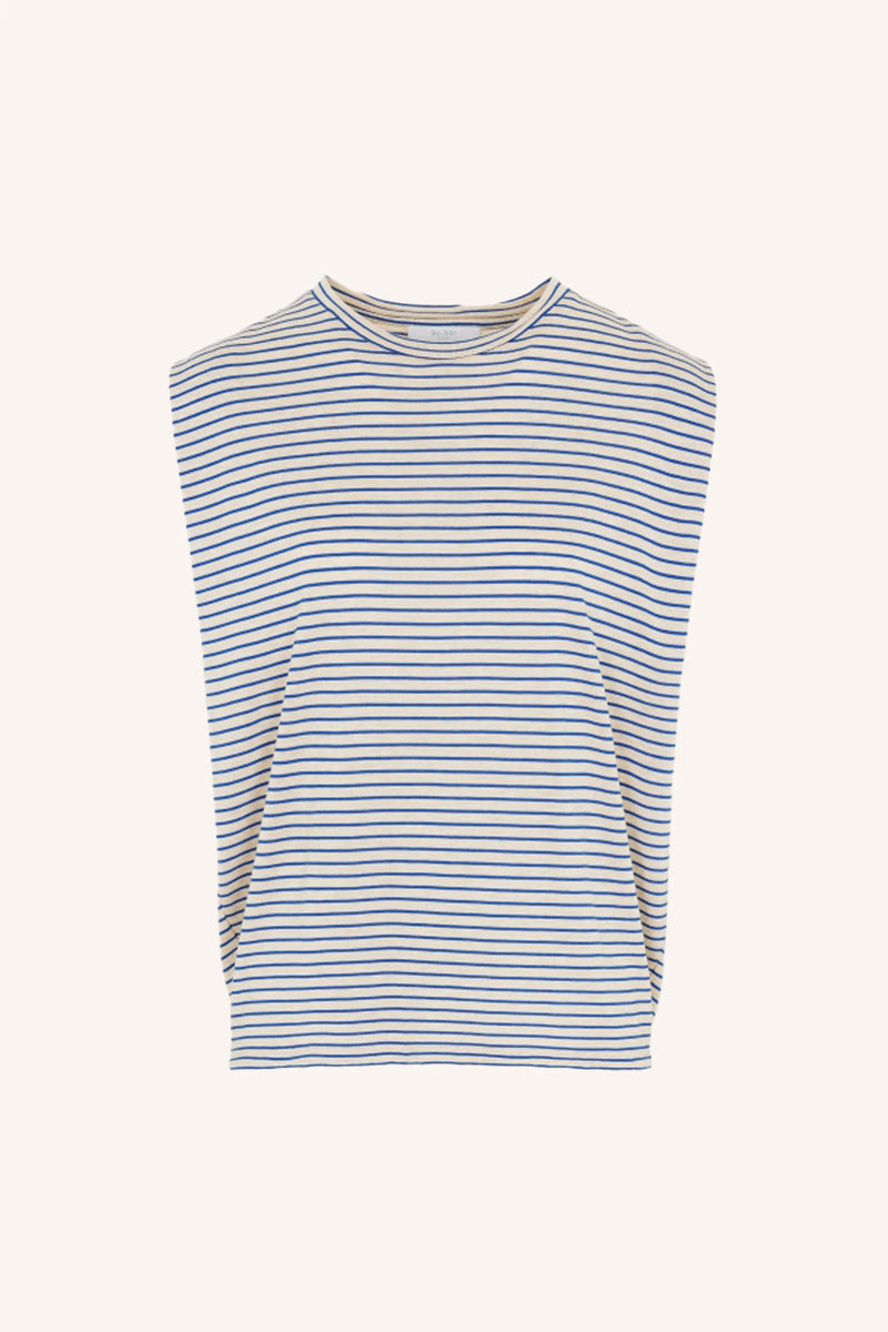 Diede small stripe top - kingsblue small stripe