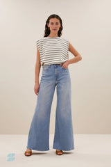 Diede breton stripe top - black breton stripe