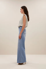Diede breton stripe top - black breton stripe