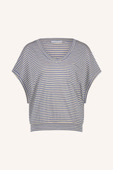 Tyler small stripe top - kingsblue small stripe