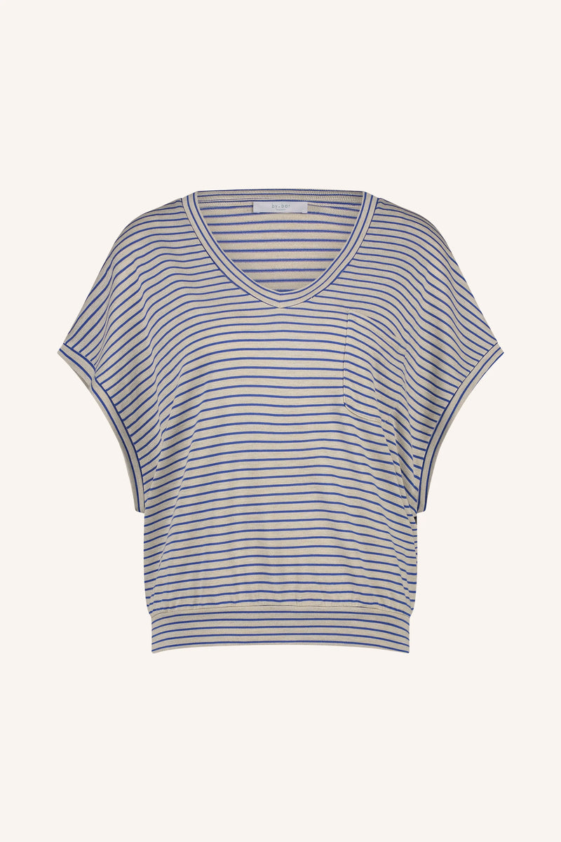 Tyler small stripe top - kingsblue small stripe