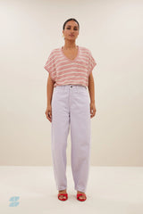 Tyler nautic stripe top - red nautic stripe