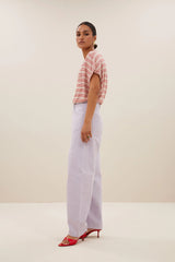 Tyler nautic stripe top - red nautic stripe