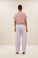 Tyler nautic stripe top - red nautic stripe