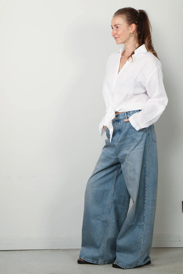 Pia Linen Shirt - White