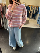 Victoire sweater Stripe mauve