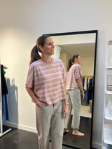 Coralie T-shirt stripe Mauve