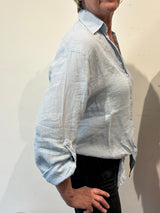 Pia linen shirt Pearl blue