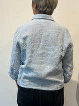 Pia linen shirt Pearl blue