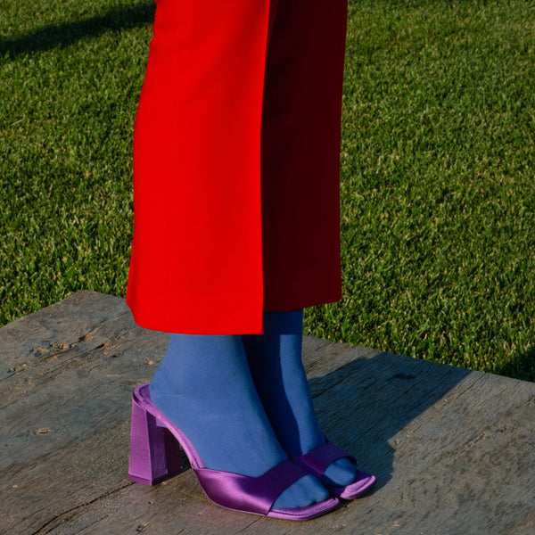 Organic solid socks - Blue