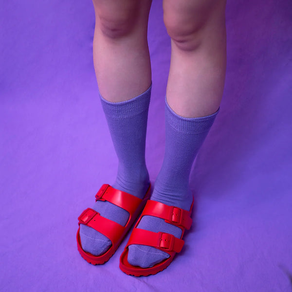 Organic solid socks - Lilac