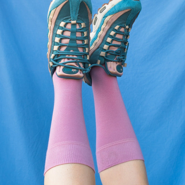 Organic solid socks - Pink