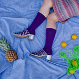 Organic solid socks - Purple