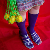 Organic solid socks - Purple