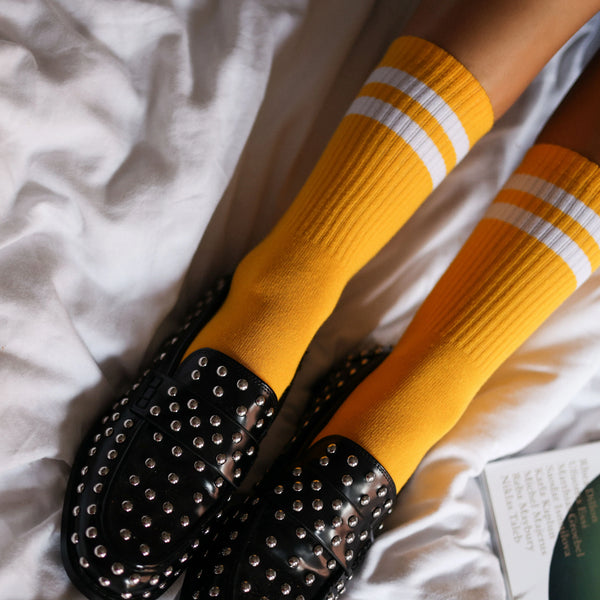 Tennis sport socks - Yellow & white