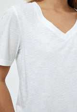 Leti V-neck T-shirt White