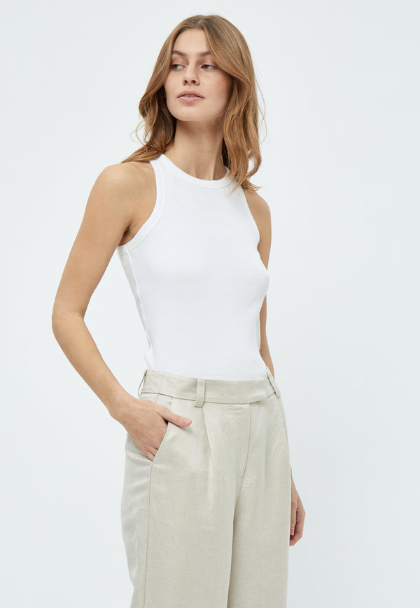 Maluna GOTS Rib top White