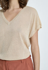 Carlina tee metallic gold