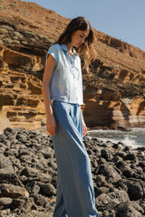 Summer blouse Sky print