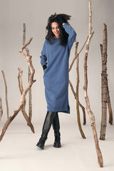 Sweater dress Ensign blue