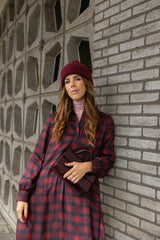 Polly Jean dress Burgundy blur