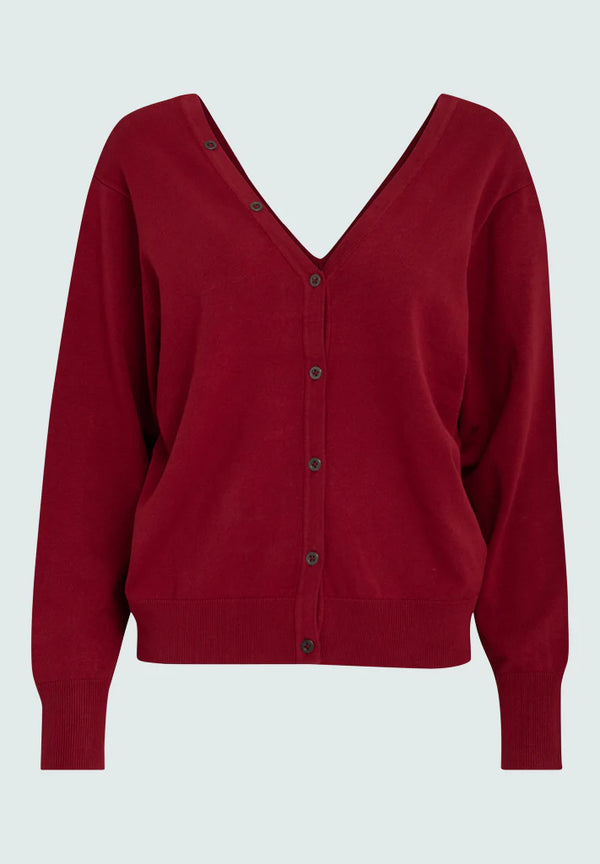 Bandy V-neck cardigan Karanda red