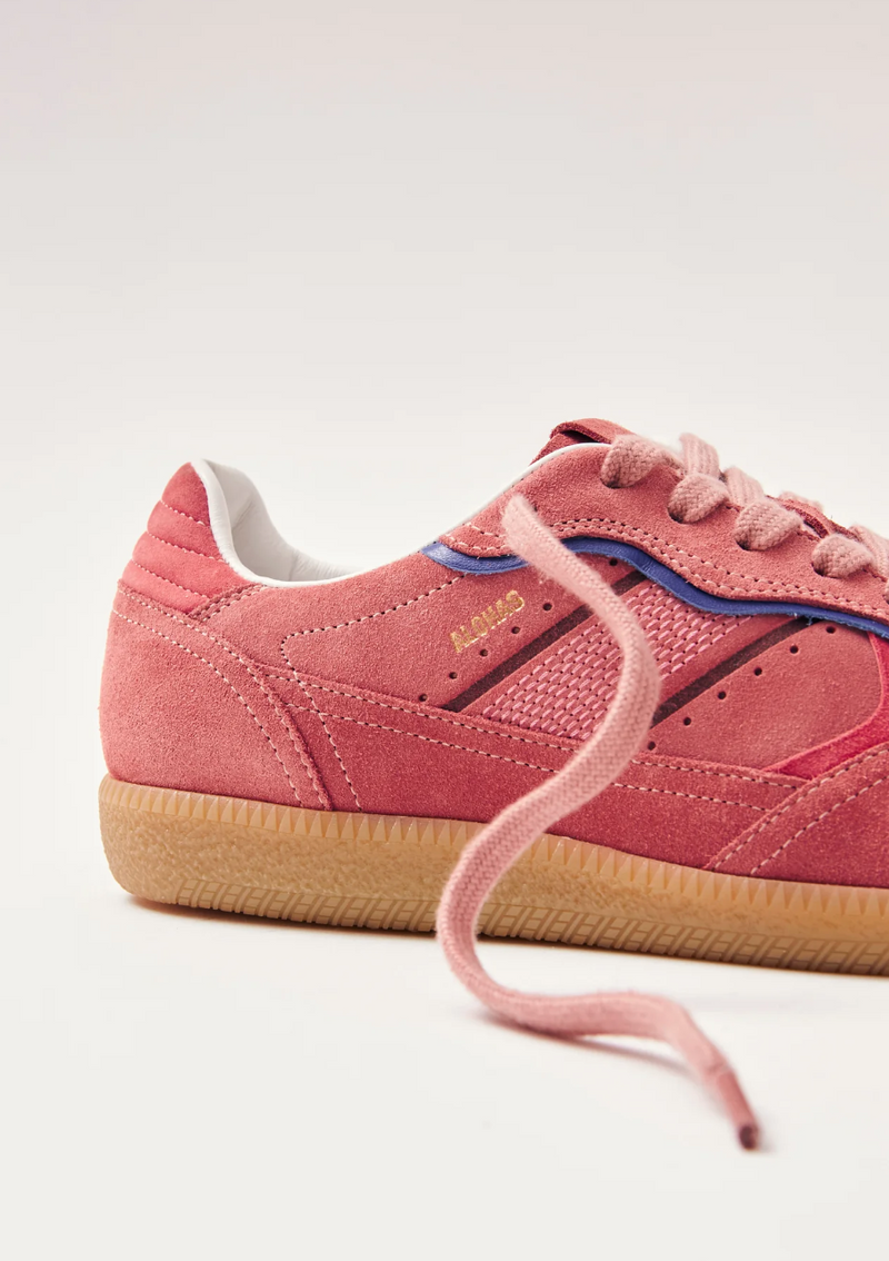 Rife Pink Leather Sneakers