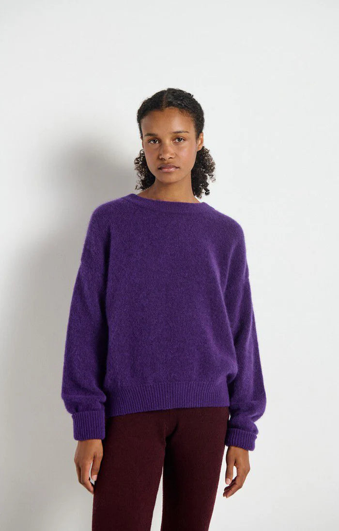 Vitow pull aubergine American Vintage aubergine trui model