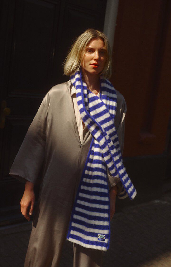 Vitow sjaal Blue white stripes