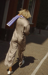 Vitow sjaal Blue white stripes