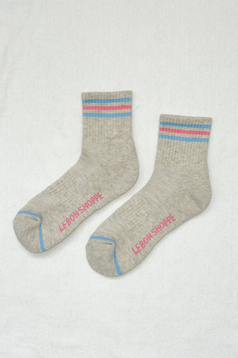 Girlfriend Socks: Bright Grey