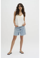 Silk strap top Snow white