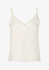 Silk strap top Snow white