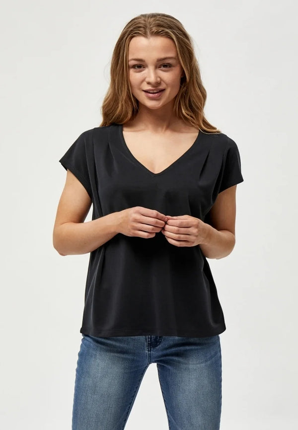 Lana V-neck blouse Black
