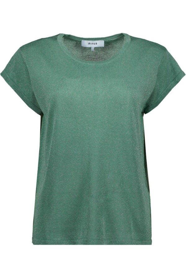 Carlina knit tee Frosty Spruce Metallic