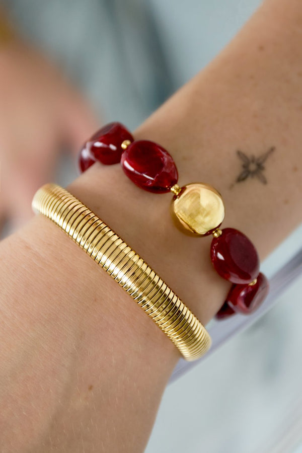 Armband casual bangle - goud