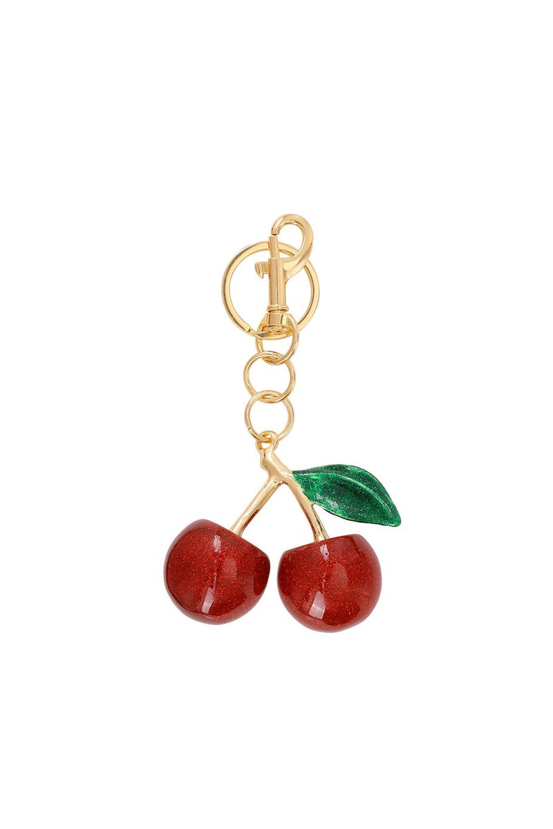 Bag charm - cherry red