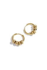 Oorbellen small beads gold