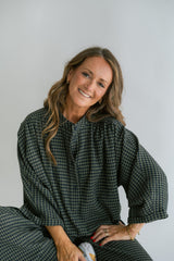 Maya Blouse Green Check