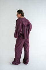 Maya blouse solid bordeaux